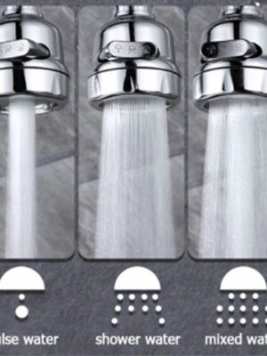 Borvat® Waterbesparende Kraankop – 2 Stuks – Roterend – 3 Standen – Zilver - Afbeelding 3