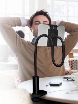 Universele Telefoonhouder Flexibel – 360° Draaibare Arm – Voor Bureau, Tafel & Bed – Zwart - Afbeelding 7