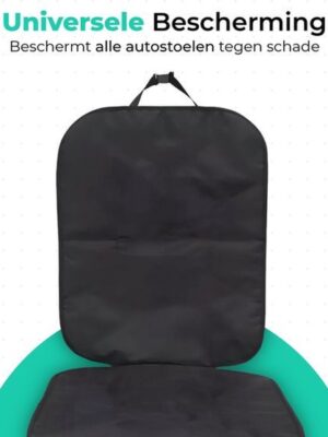 Autostoelbeschermer - Luxe versie - isofix compatibel - autostoel beschermer - autobekleding beschermer voor kinderzitje - isolatiekussen voor kinderzitjes - Zwart - Afbeelding 5
