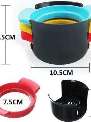 RVS Eiersnijder - 3 in 1 - Vaatwasbestendig - Ei Snijder - Eisnijder - Eiersnijders - Egg Slicer - Multifunctionele snijder - Groente snijder - Fruit snijder - Afbeelding 3