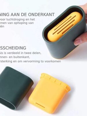 Flexibele siliconen WC borstel met houder - Hygiënische toiletborstel met ophangsysteem / wandmontage - Duurzaam en antibacterieel – Wit - Afbeelding 10