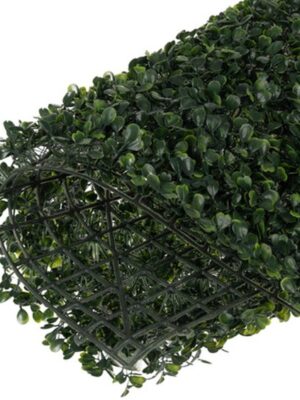 Kunsthaag Boxwood - 60x40 cm - Tuinscherm - Dichte Kunsthaag Panelen - Weerbestendig - Zichtbreeknet - Wanddecoratie - Voor buiten - 3 cm Dik - Groen - 1 Stuk - Afbeelding 9
