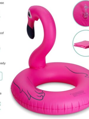 Opblaasbare Flamingo Zwemband – 50 cm – Flamingo Zwemring voor Zwembad – Opblaasbaar Zwembadspeelgoed voor Kinderen - Afbeelding 3