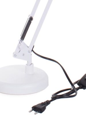 Bureaulamp - Schoollamp - Nachtlampje - Tekenlamp - Verstelbare arm - Werklicht - E27 fitting - Moderne lamp - 40W - wit - Afbeelding 3