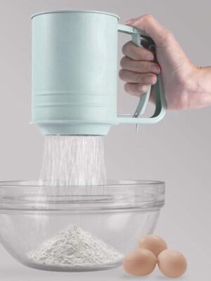 Professionele Meelzeef - Bloemzeef - Poedersuikerzeef - Suikerzeef - Bakgerei - Strooier - Keuken Tafel - Draai Meel Zeef - Bloem Zeef - Poedersuiker Zeef - Afbeelding 5
