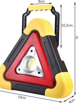 3-in-1 veiligheidstool - Powerbank met waarschuwingsdriehoek - LED zaklamp auto - Noodverlichting auto - Zonnepaneel powerbank - Gevarendriehoek met licht - Oplaadbare zaklamp - Auto accessoires veiligheid - Afbeelding 10