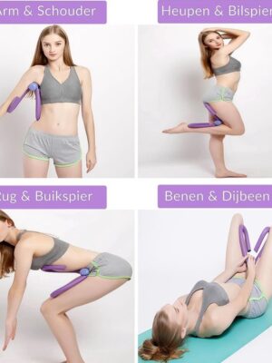 Dijbeen Trainer - Heuptrainer - bekkenbodemtrainer - Beentrainer - Fitnessapparatuur voor Vrouwen - Dijbeen Trimmer - Thuisgym - Fitness - Blauw - Afbeelding 3
