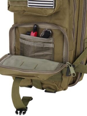 Military rugzak - Molle rugzak - Rugzak 26 liter - Waterdichte rugzak - Outdoor backpack - Rugzak met heupband - Kampeer rugzak - Groen - Afbeelding 8