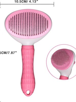 Lorell Pet Company Kattenborstel/Hondenborstel - Borstel voor langharig/kortharig -Hondenhaar en Kattenhaar Verwijderaar - Roze - Afbeelding 5
