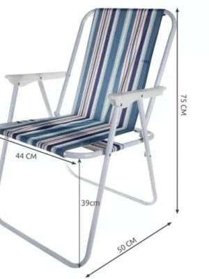 Campingstoel opvouwbaar – Tuinstoel inklapbaar – Verstevigd – Draagbaar – Tuin - Lichtgewicht- stoel - Voor Tuin, Strand en Camping - Afbeelding 5