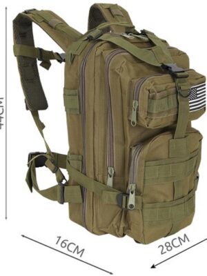Military rugzak - Molle rugzak - Rugzak 26 liter - Waterdichte rugzak - Outdoor backpack - Rugzak met heupband - Kampeer rugzak - Groen - Afbeelding 12