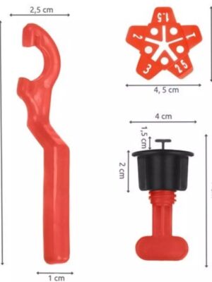 Tegel Levelling Systeem - Set 150 - Levellingen - Nivilleer Systeem - Tegelzetten - Afstandhouders - Tegel klemmetjes - Betegelen Badkamer Keuken Vloertegels - XXL tegel nivelleerset - Afbeelding 5