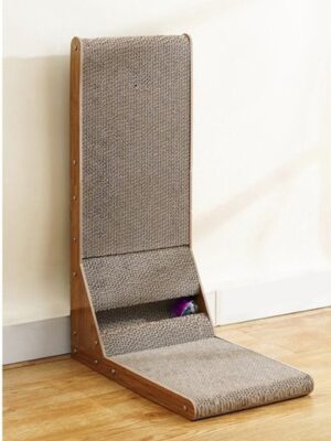 Krabplank - kartonnen krabmat - Hoek krabmeubel - Katten krabmeubel met bal - Verticale en horizontale krabmat - MDF krabplank - Speelplek kat - Kattenmeubel met tunnel - Krabmeubel met speelgoed - Afbeelding 8