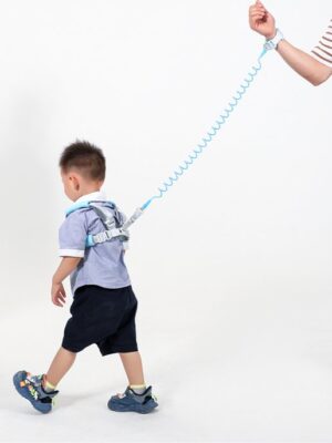 Kindertuigje - 2 in 1 Harnas en Polstuigje – Polstuigje Met Slot - Gordel Touw - armband 2m - Wandelen Veiligheid Baby- Roze - Afbeelding 11