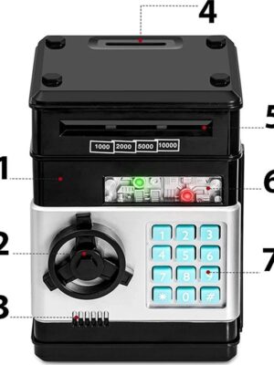 Spaarpot Kinderen Elektronisch speelgoed munten geldbank ATM-spaarpot geldautomaat-spaarvarken automatische verjaardagscadeaus - kinderen spaarbank - Afbeelding 9