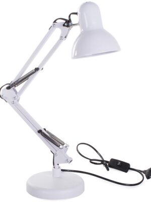 Bureaulamp - Schoollamp - Nachtlampje - Tekenlamp - Verstelbare arm - Werklicht - E27 fitting - Moderne lamp - 40W - wit - Afbeelding 5