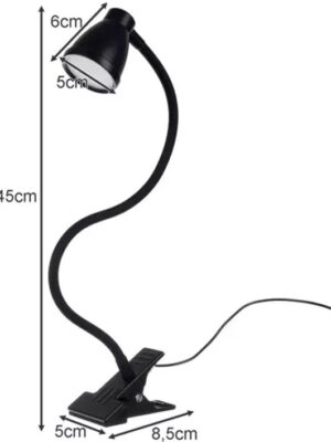 LED bureaulamp met klem - Bureaulamp dimbaar - USB bureaulamp - Warm en koud licht - Flexibele leeslamp - Tafellamp met klem - Lamp voor studeren / thuiswerken - Energiezuinige LED lamp - Zwart - Afbeelding 5