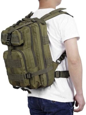 Military rugzak - Molle rugzak - Rugzak 26 liter - Waterdichte rugzak - Outdoor backpack - Rugzak met heupband - Kampeer rugzak - Groen - Afbeelding 7