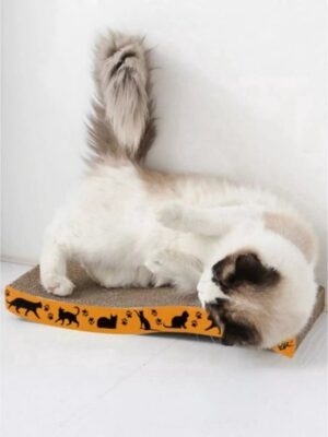 Kattenkrabplank Golfvorm - krabkarton golfvorm - Horizontaal Kartonnen Krabmeubel - duurzaam kattenkrabspeelgoed - Krabkarton & Ligplek - 43x22,5 cm - Stressverlagend - Afbeelding 3