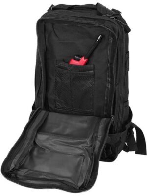 Military rugzak - Molle rugzak - Rugzak 26 liter - Waterdichte rugzak - Outdoor backpack - Rugzak met heupband - Kampeer rugzak - Zwart - Afbeelding 3