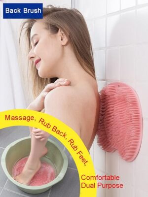 Voetborstel - Voetborstel douche - Antislip siliconen massagemat - Voetreiniging Massagemat - met antislip zuignappen - Rug- en voetenscrubber - Badmassagemat - Ophangbaar - Roze - Afbeelding 9