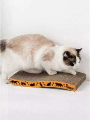 Kattenkrabplank Golfvorm - krabkarton golfvorm - Horizontaal Kartonnen Krabmeubel - duurzaam kattenkrabspeelgoed - Krabkarton & Ligplek - 43x22,5 cm - Stressverlagend - Afbeelding 4