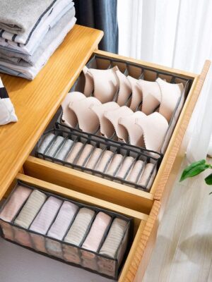 Kleding Organizer - Lade organizer - Kleding organizer set - 3 Stuks - Sokken opberger - Ondergoed verdeler - BH opbergsysteem - Zwart - Afbeelding 8